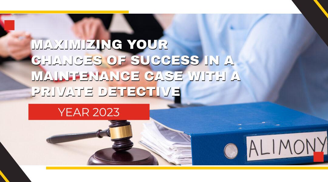 Maximizing Your Chances of Success in a Maintenance Case with a Private Detective